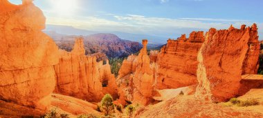 Thor 'un Çekiç kaya oluşumu Sunset Point, Bryce Canyon Ulusal Parkı, Utah ABD