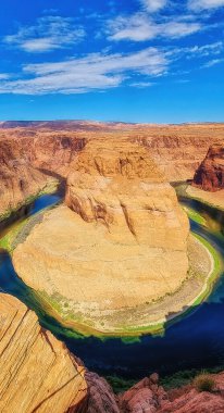 Colorado nehrindeki at nalı kıvrımlı sayfa Arizona 'da Amerika Birleşik Devletleri