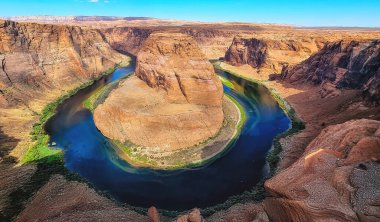 Colorado nehrindeki at nalı kıvrımlı sayfa Arizona 'da Amerika Birleşik Devletleri