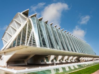 Ciudad de las Artes y las Ciencias 'ın modern simgesi. Santiago Calatrava ve Flix Candel tarafından tasarlandı.