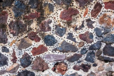 Constructive detail of the wall of the Quetzalpapalotl Palace, in Teotihuacan. clipart