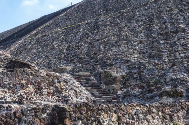 Teotihuacan, Meksika 'daki Aztek ve Piramitlerinin Antik kalıntıları.