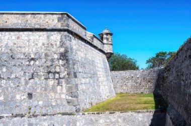 Entrance of Fort San Miguel in Campeche, Mexico clipart