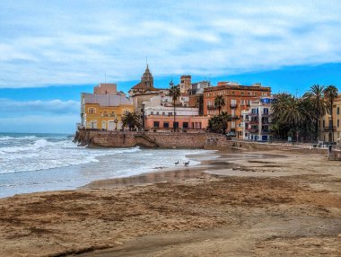 San Sebastin Plajı Sant Bartomeu Santa Tecla Kilisesi, Katalunya, İspanya