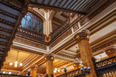 Mexico City, Meksika 'daki tarihi posta ofisi. Palacio de Correos de Mexico mu yoksa Correo Belediye Başkanı mı?)