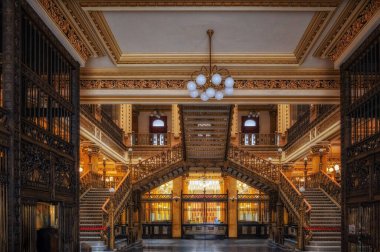 Mexico City, Meksika 'daki tarihi posta ofisi. Palacio de Correos de Mexico mu yoksa Correo Belediye Başkanı mı?)