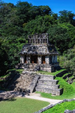 Güneş Tapınağı, antik Maya şehri Palenque, Chiapas, Meksika