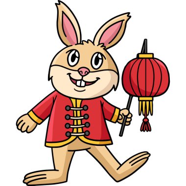 Bu karikatür parçası Fener resimli bir Tavşan 'ı gösteriyor..