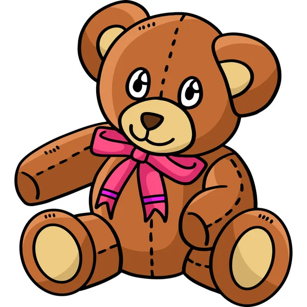 Cartoon Clipart Shows Teddy Bear Illustration — Stock Vector