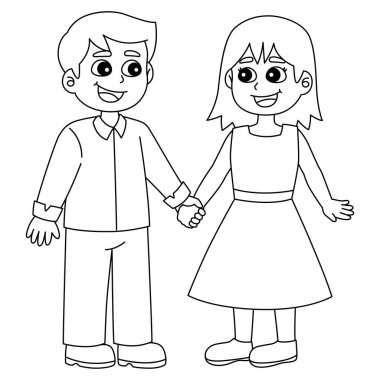 Sevgililer günü tatlı çiftinin sevimli ve komik renkli sayfası. Çocuklar için saatlerce boyama eğlencesi sağlıyor. Renk, bu sayfa çok kolay. Küçük çocuklar ve yeni yürümeye başlayanlar için uygun..