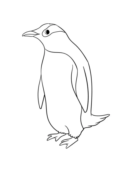 Egy Aranyos Vicces Színező Oldal Egy Pingvinről Több Órányi Színező — Stock Vector