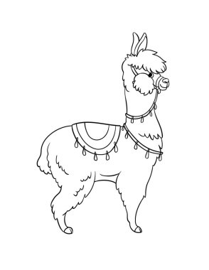 Lama 'nın sevimli ve komik renkli sayfası. Çocuklar için saatlerce boyama eğlencesi sağlıyor. Renk, bu sayfa çok kolay. Küçük çocuklar ve yeni yürümeye başlayanlar için uygun..