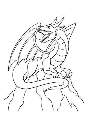Bir ejderhanın sevimli ve komik renkli sayfası. Çocuklar için saatlerce boyama eğlencesi sağlıyor. Renk, bu sayfa çok kolay. Küçük çocuklar ve yeni yürümeye başlayanlar için uygun..
