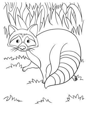Racoon 'un sevimli ve komik renkli sayfası. Çocuklar için saatlerce boyama eğlencesi sağlıyor. Renk, bu sayfa çok kolay. Küçük çocuklar ve yeni yürümeye başlayanlar için uygun..