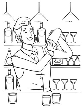 Barmenin sevimli ve komik renkli sayfası. Çocuklar için saatlerce boyama eğlencesi sağlıyor. Renk, bu sayfa çok kolay. Küçük çocuklar ve yeni yürümeye başlayanlar için uygun..