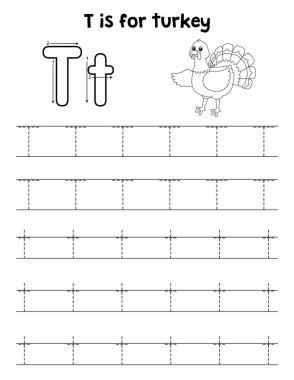 Bir hindinin sevimli ve komik bir iz sürme sayfası. Çocuklara saatlerce eğlence takibi sağlıyor. Takip etmek için, bu sayfa çok kolay. Küçük çocuklar ve yeni yürümeye başlayanlar için uygun..