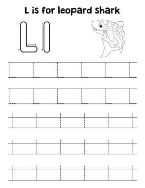 Leopar köpekbalığının sevimli ve komik bir takip sayfası. Çocuklara saatlerce eğlence takibi sağlıyor. Takip etmek için, bu sayfa çok kolay. Küçük çocuklar ve yeni yürümeye başlayanlar için uygun..