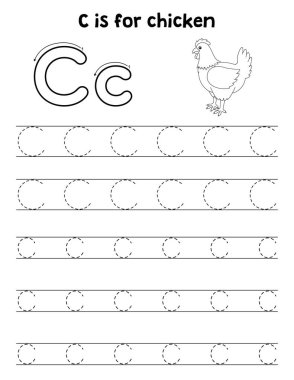 Bir tavuğun sevimli ve komik bir iz sürme sayfası. Çocuklara saatlerce eğlence takibi sağlıyor. Takip etmek için, bu sayfa çok kolay. Küçük çocuklar ve yeni yürümeye başlayanlar için uygun..