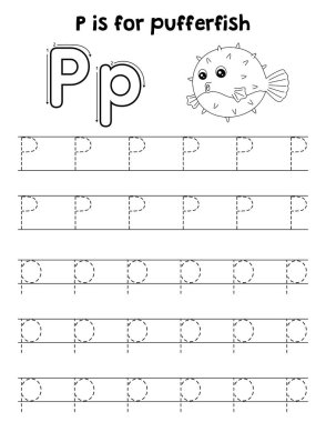 Kirpi balığının sevimli ve komik bir iz sürme sayfası. Çocuklara saatlerce eğlence takibi sağlıyor. Takip etmek için, bu sayfa çok kolay. Küçük çocuklar ve yeni yürümeye başlayanlar için uygun..