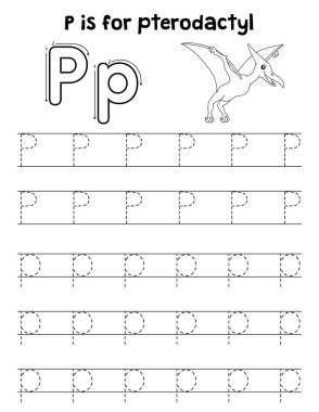 Bir Pterodactyl 'in sevimli ve komik bir iz sürme sayfası. Çocuklara saatlerce eğlence takibi sağlıyor. Takip etmek için, bu sayfa çok kolay. Küçük çocuklar ve yeni yürümeye başlayanlar için uygun..