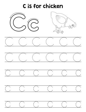 Bir tavuğun sevimli ve komik bir iz sürme sayfası. Çocuklara saatlerce eğlence takibi sağlıyor. Takip etmek için, bu sayfa çok kolay. Küçük çocuklar ve yeni yürümeye başlayanlar için uygun..