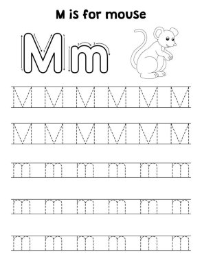 Bir farenin sevimli ve komik bir iz sürme sayfası. Çocuklara saatlerce eğlence takibi sağlıyor. Takip etmek için, bu sayfa çok kolay. Küçük çocuklar ve yeni yürümeye başlayanlar için uygun..