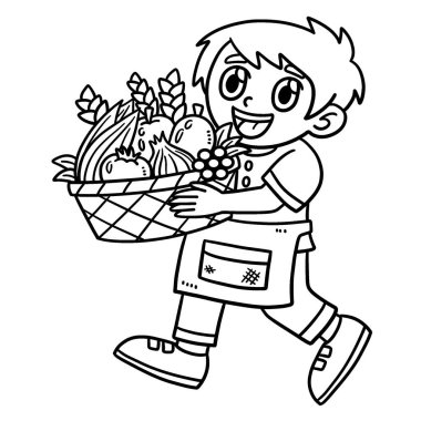 Toprak Günü Çocuğu 'nun Hasat Taşıyan Şirin ve komik renkli sayfası. Çocuklar için saatlerce boyama eğlencesi sağlıyor. Renk, bu sayfa çok kolay. Küçük çocuklar ve yeni yürümeye başlayanlar için uygun..