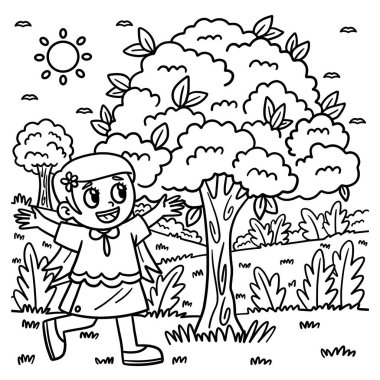 Dünya Günü 'nün Ağaçtaki Mutlu Kız' ının sevimli ve komik renkli bir sayfası. Çocuklar için saatlerce boyama eğlencesi sağlıyor. Renk, bu sayfa çok kolay. Küçük çocuklar ve yeni yürümeye başlayanlar için uygun..