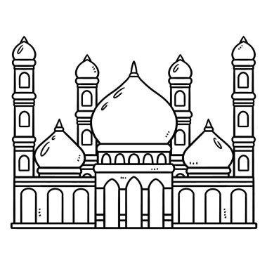 Ramazan Camii 'nin şirin ve komik bir boyama sayfası. Çocuklar için saatlerce boyama eğlencesi sağlıyor. Renk, bu sayfa çok kolay. Küçük çocuklar ve yeni yürümeye başlayanlar için uygun..