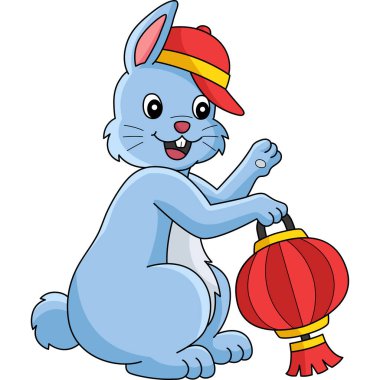 Bu karikatür, Tavşan 'ın elinde bir Çin Feneri çizimini gösteriyor..