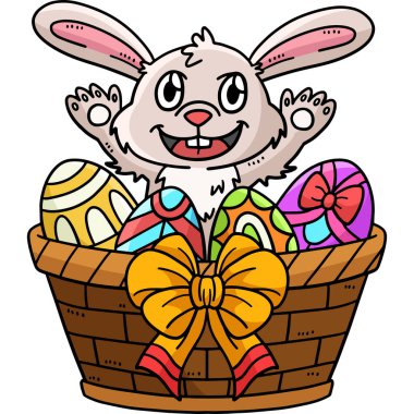 Bu karikatür klipinde Basket illüstrasyonunda bir Tavşan Paskalya Yumurtası gösteriliyor.