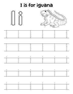 Bir iguananın sevimli ve komik bir iz sürme sayfası. Çocuklara saatlerce eğlence takibi sağlıyor. Takip etmek için, bu sayfa çok kolay. Küçük çocuklar ve yeni yürümeye başlayanlar için uygun..