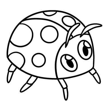 Uğur böceğinin sevimli ve komik renkli sayfası. Çocuklar için saatlerce boyama eğlencesi sağlıyor. Renklendirmek için, bu sayfa çok kolaydır. Küçük çocuklar ve yeni yürümeye başlayanlar için uygun.. 