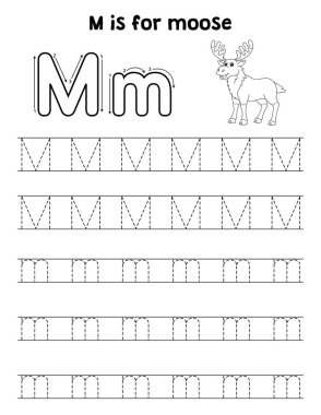 Bir geyiğin sevimli ve komik bir iz sürme sayfası. Çocuklara saatlerce eğlence takibi sağlıyor. Takip etmek için, bu sayfa çok kolay. Küçük çocuklar ve yeni yürümeye başlayanlar için uygun..