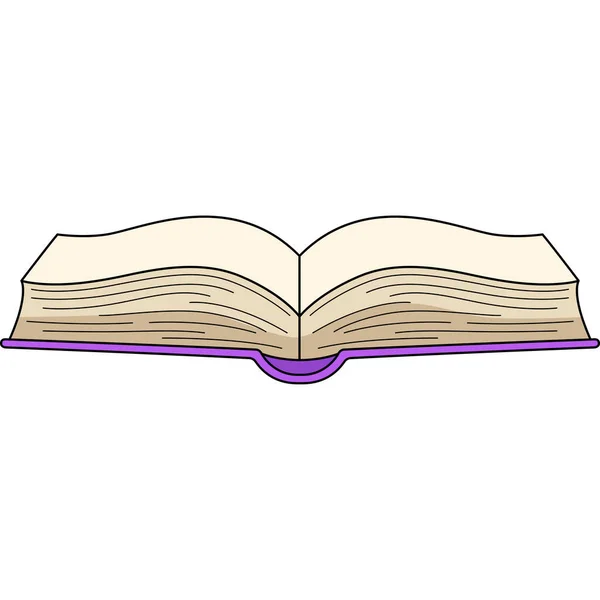 Este Clipart Dos Desenhos Animados Mostra Uma Ilustração Livro Texto —  Vetores de Stock