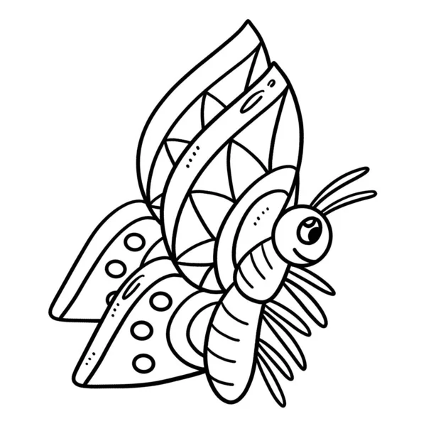 Cute Funny Coloring Page Butterfly Provides Hours Coloring Fun Children — Stock Vector