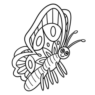 Bir kelebeğin sevimli ve komik renkli sayfası. Çocuklar için saatlerce boyama eğlencesi sağlıyor. Renk, bu sayfa çok kolay. Küçük çocuklar ve yeni yürümeye başlayanlar için uygun..