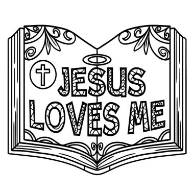 İsa 'nın Beni Sevdiği' nin sevimli ve komik renkli bir sayfası. Çocuklar için saatlerce boyama eğlencesi sağlıyor. Renk, bu sayfa çok kolay. Küçük çocuklar ve yeni yürümeye başlayanlar için uygun..