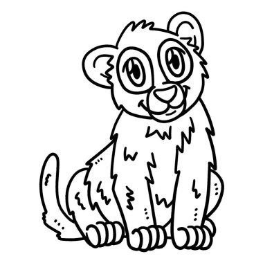 A cute and funny coloring page of Baby Lion. Provides hours of coloring fun for children. Color, this page is very easy. Suitable for little kids and toddlers. clipart