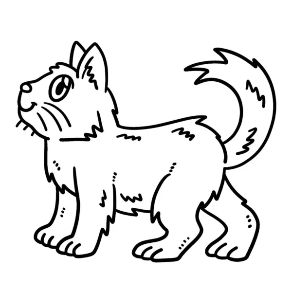 Cute Funny Coloring Page Baby Cat Provides Hours Coloring Fun — Image vectorielle