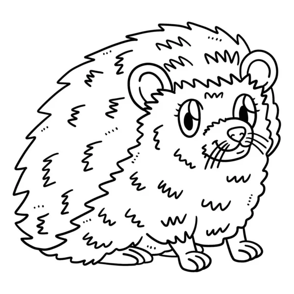 Uma Página Colorir Bonito Engraçado Mother Hedgehog Fornece Horas Diversão — Vetor de Stock