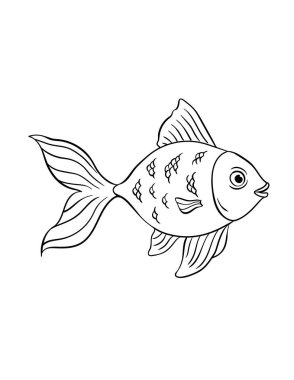 Japon balığının şirin ve komik renkli bir sayfası. Çocuklar için saatlerce boyama eğlencesi sağlıyor. Renk, bu sayfa çok kolay. Küçük çocuklar ve yeni yürümeye başlayanlar için uygun..