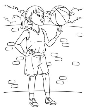 Basketbolcu Kız Topu Döndürüyor 'un sevimli ve komik renkli bir sayfası. Çocuklar için saatlerce boyama eğlencesi sağlıyor. Renk, bu sayfa çok kolay. Küçük çocuklar ve yeni yürümeye başlayanlar için uygun..