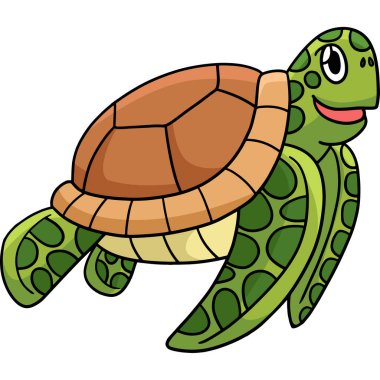 Bu karikatür bir kaplumbağa çizimi gösteriyor..