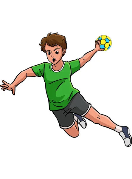 ปปาร ตการ แสดงภาพวาด Handball — ภาพเวกเตอร์สต็อก