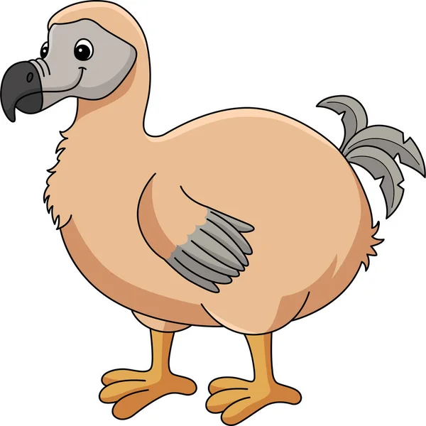 Αυτό Κλιπ Κινουμένων Σχεδίων Δείχνει Μια Απεικόνιση Dodo Animal — Διανυσματικό Αρχείο