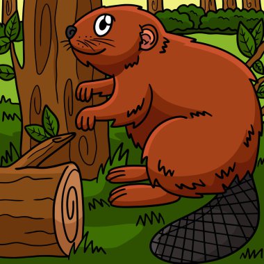 Bu karikatür bir Kunduz illüstrasyonu gösteriyor.