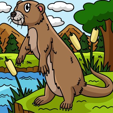 Bu karikatür, River Otter illüstrasyonunu gösteriyor.