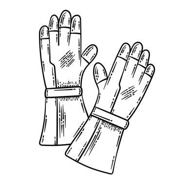 A cute and beautiful coloring page of a pair of garden gloves. Provides hours of coloring fun for adults.