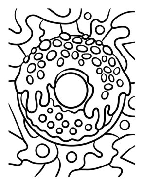 Tatlı ve komik renkli bir çörek sayfası. Çocuklar için saatlerce boyama eğlencesi sağlıyor. Renklendirmek için, bu sayfa çok kolaydır. Küçük çocuklar ve yeni yürümeye başlayanlar için uygun.. 